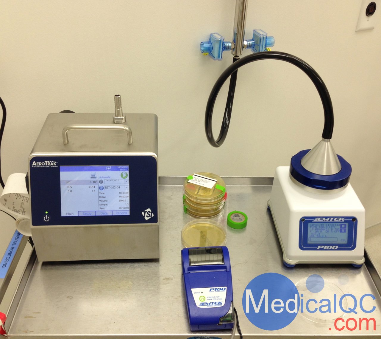 EMTEK P100微生物采樣器配合TSI粒子計數器