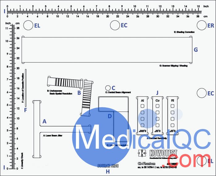 德國Kowotest CR模體,Kowotest CR Phantom,CR校準(zhǔn)模體