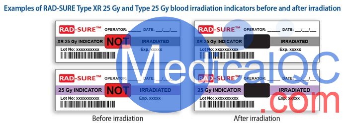 Rad-Sure血液輻照標簽，Rad-Sure輻照指示膠片，Rad-Sure輻照膠片