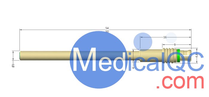 英國(guó)PA NH2000針式水聽(tīng)器,2mm針式水聽(tīng)器CAD尺寸圖